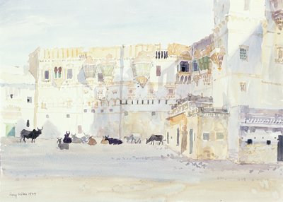 Atardecer en el Palacio, Bhuj, 1999 de Lucy Willis